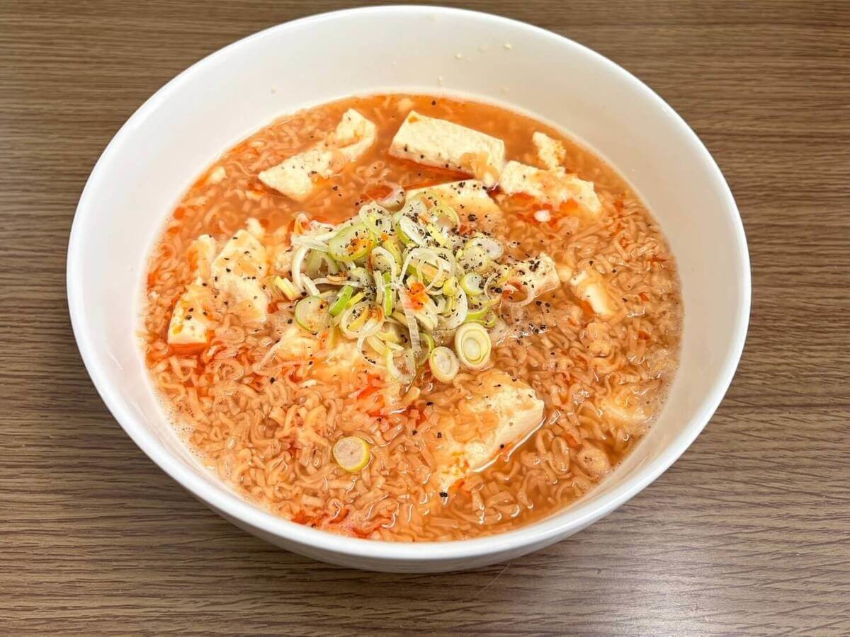 豆腐チキンラーメン