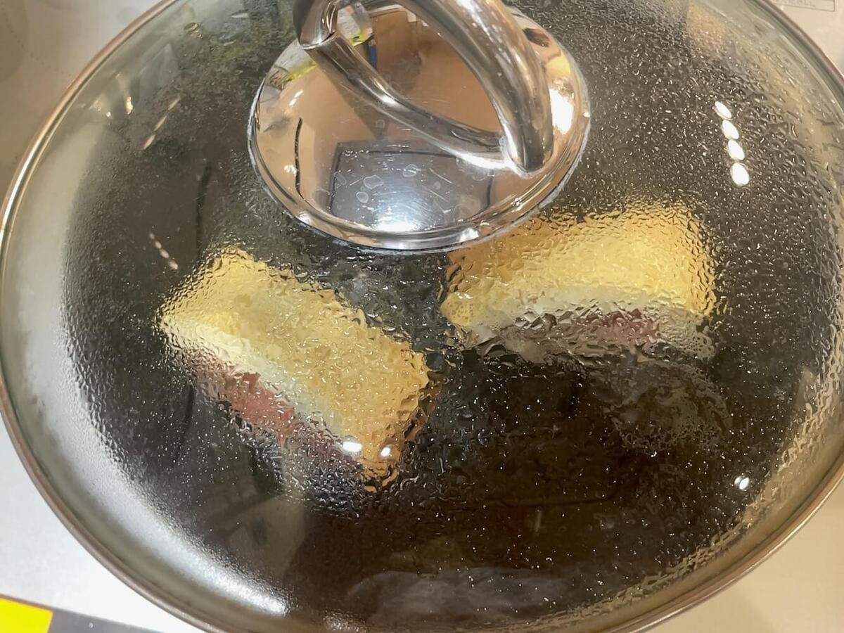 ぽかぽか「肉詰め厚揚げのネギポン酢」のレシピ