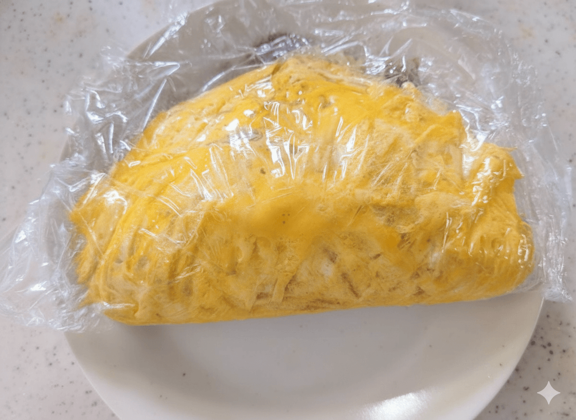 かわぴーさん「もう炒めない 爆速オムそば」