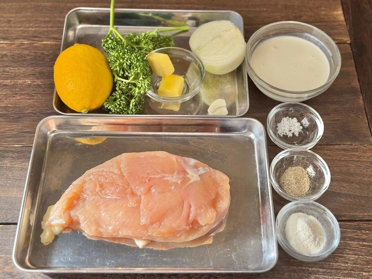 三國清三さん「鶏むね肉のにんにくレモンクリーム」