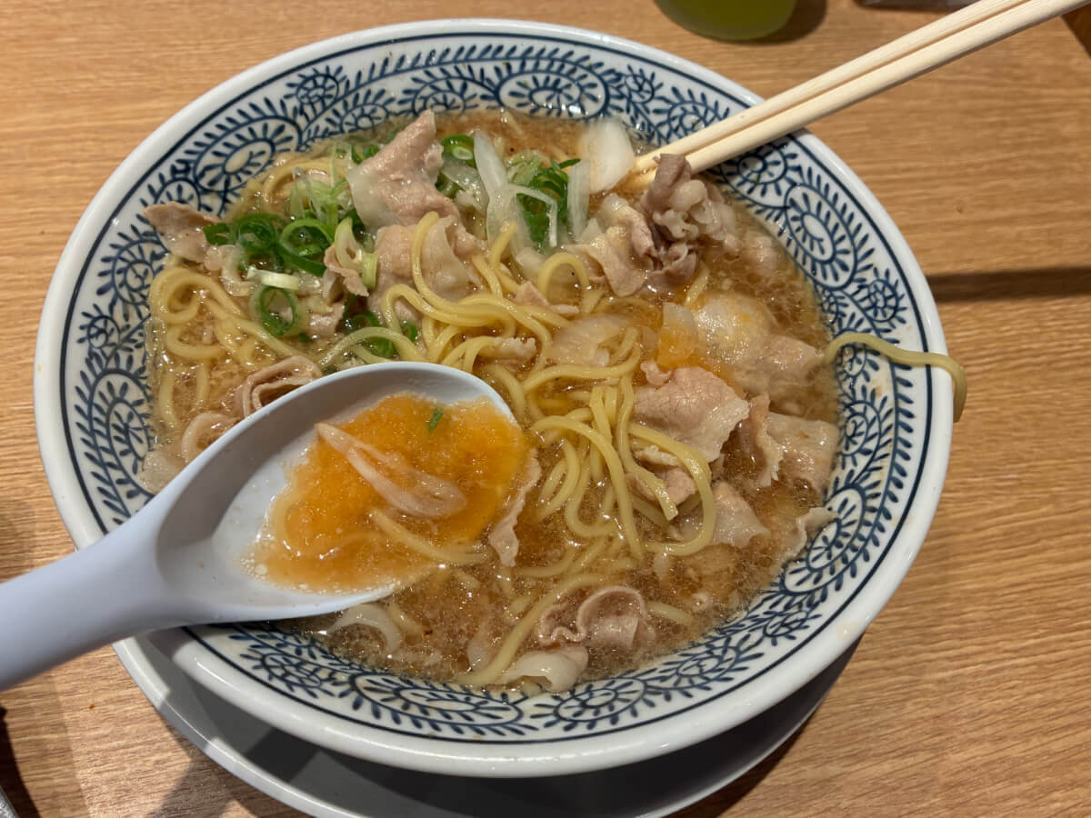 丸源ラーメン「肉そば×鉄板玉子チャーハン」実食