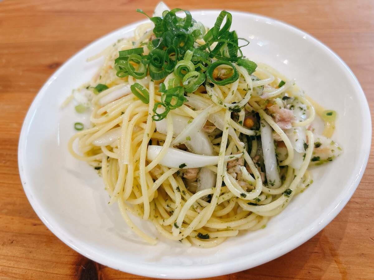 永谷園公式レシピ「お茶づけの素×パスタ」