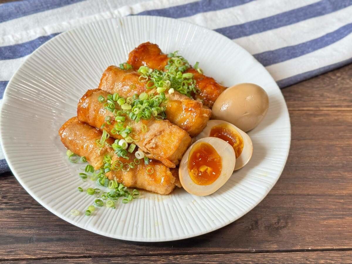 まるみキッチンさん「厚揚げの豚バラ巻き」のレシピ
