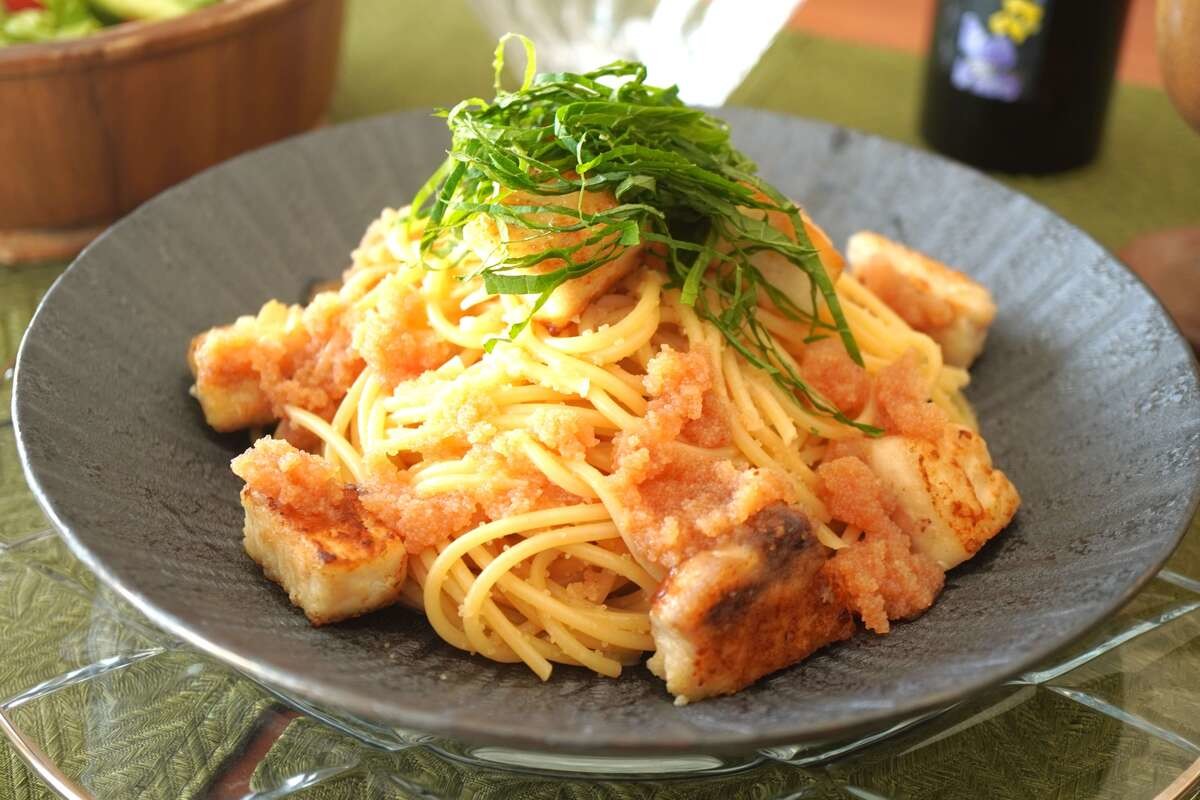 メカジキ入り明太子パスタ