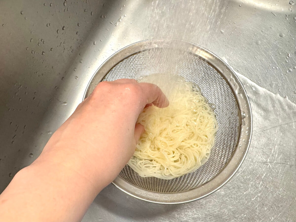 薬味たっぷり〆のそうめん