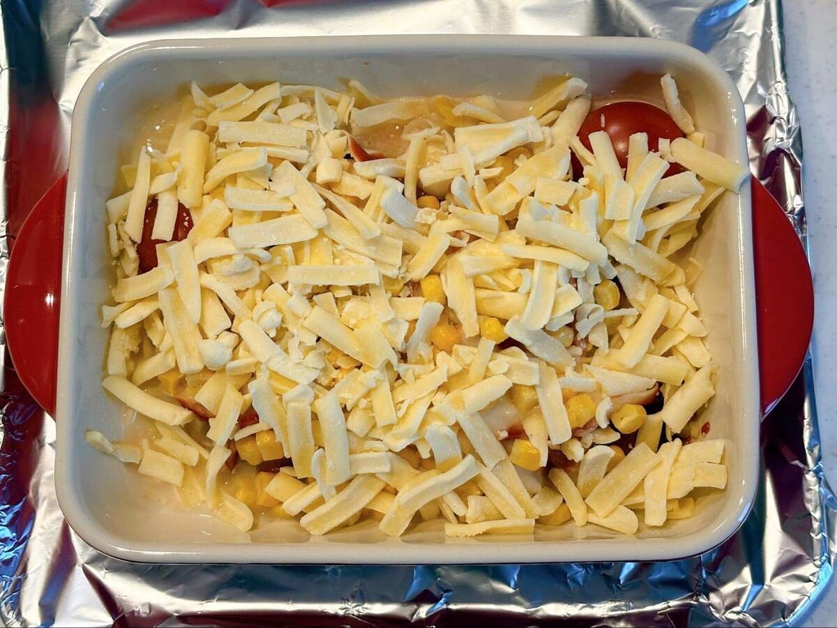 大阪王将公式「ギョウザニアアレンジ コーン」のレシピ