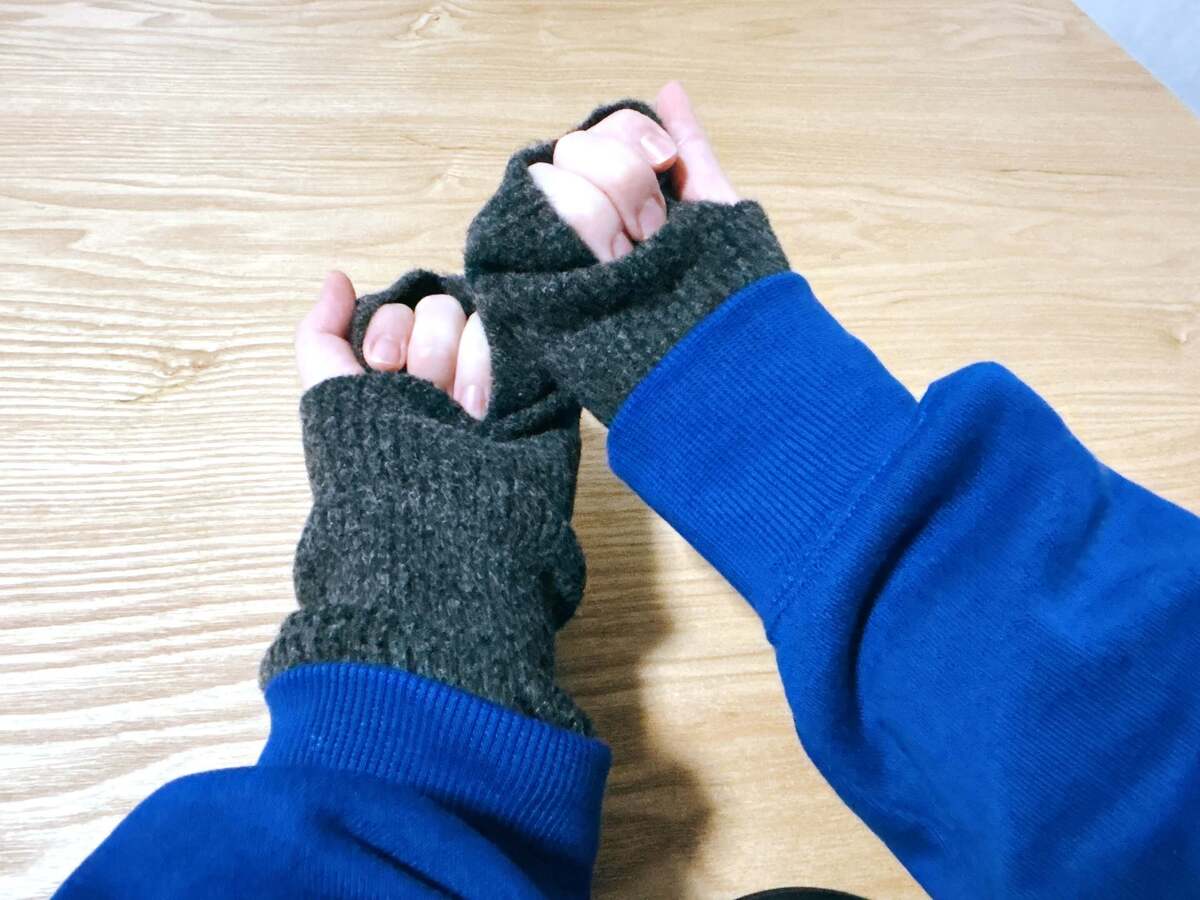 スフレヤーンニットアームウォーマー