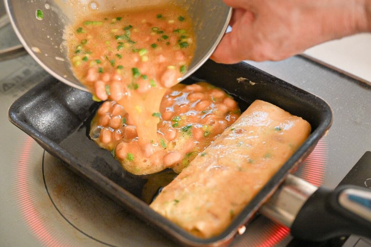 「納豆卵焼き」のレシピ