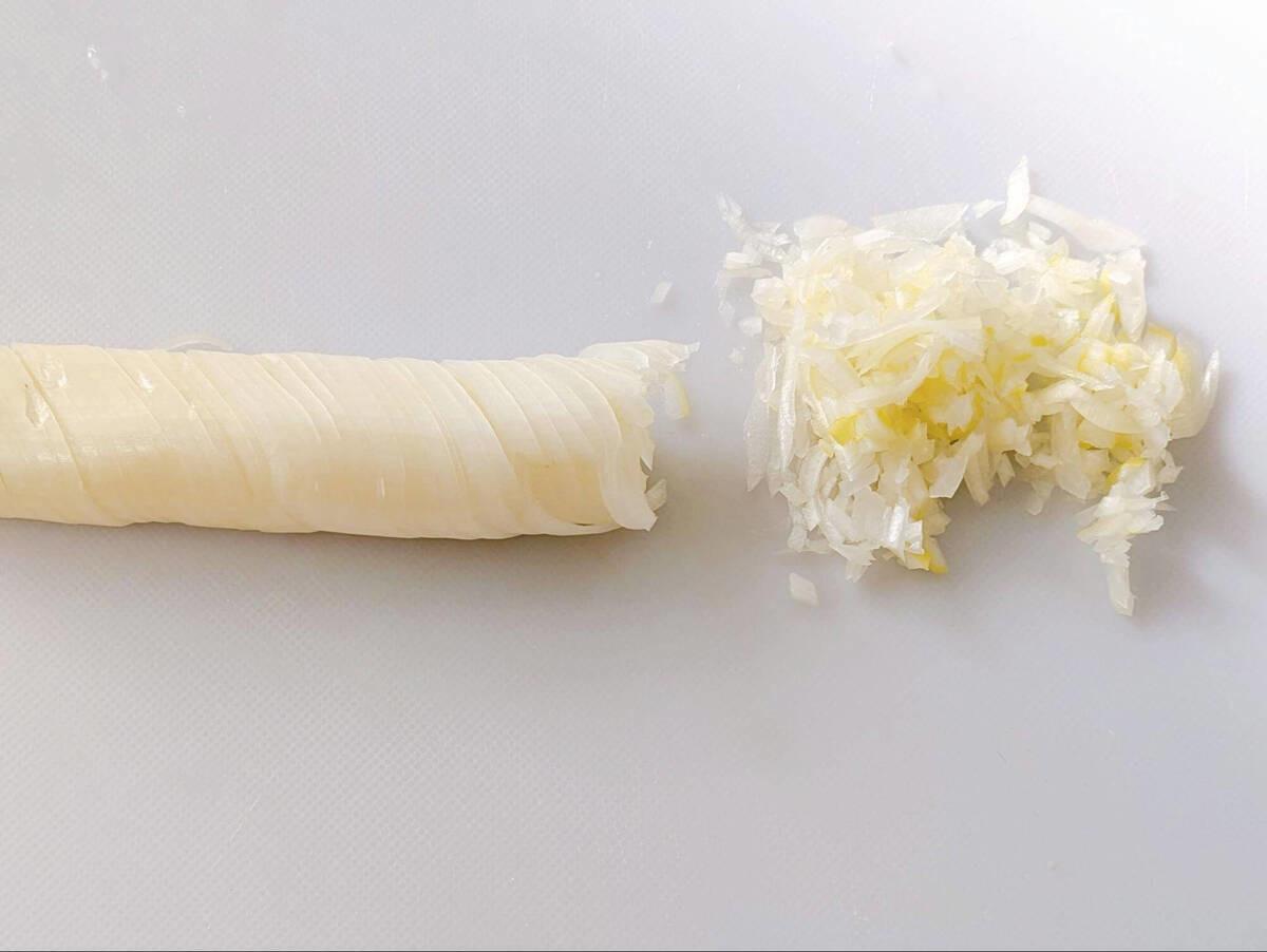 スナップエンドウとホタテのバター炒め