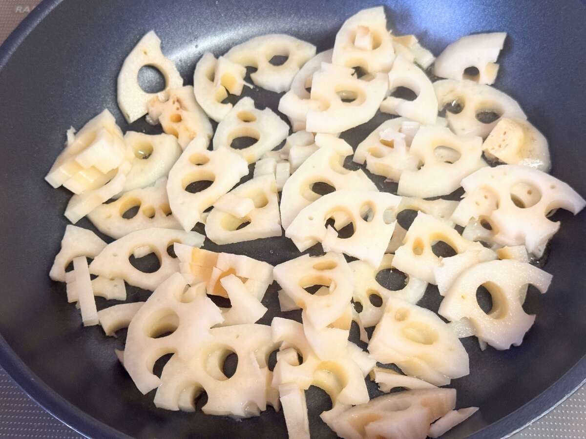 れんこんのねぎ味噌焼き