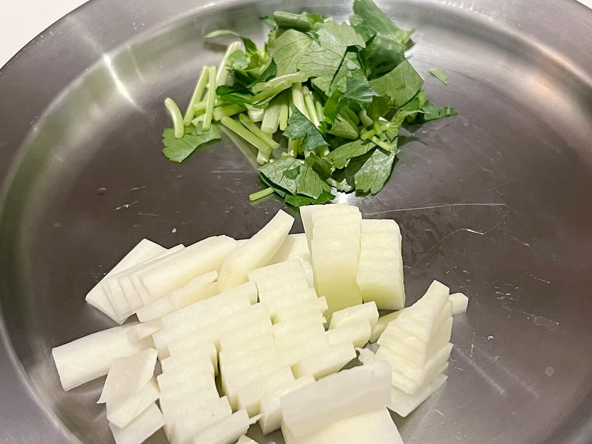 キッコーマン公式「かきと大根の雑炊」