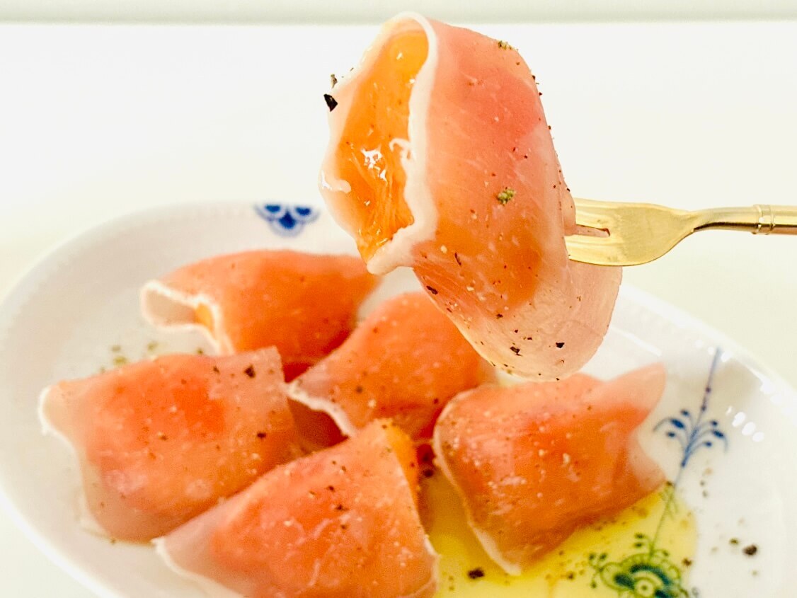 アサヒビール公式「柿の生ハム巻き」のレシピ