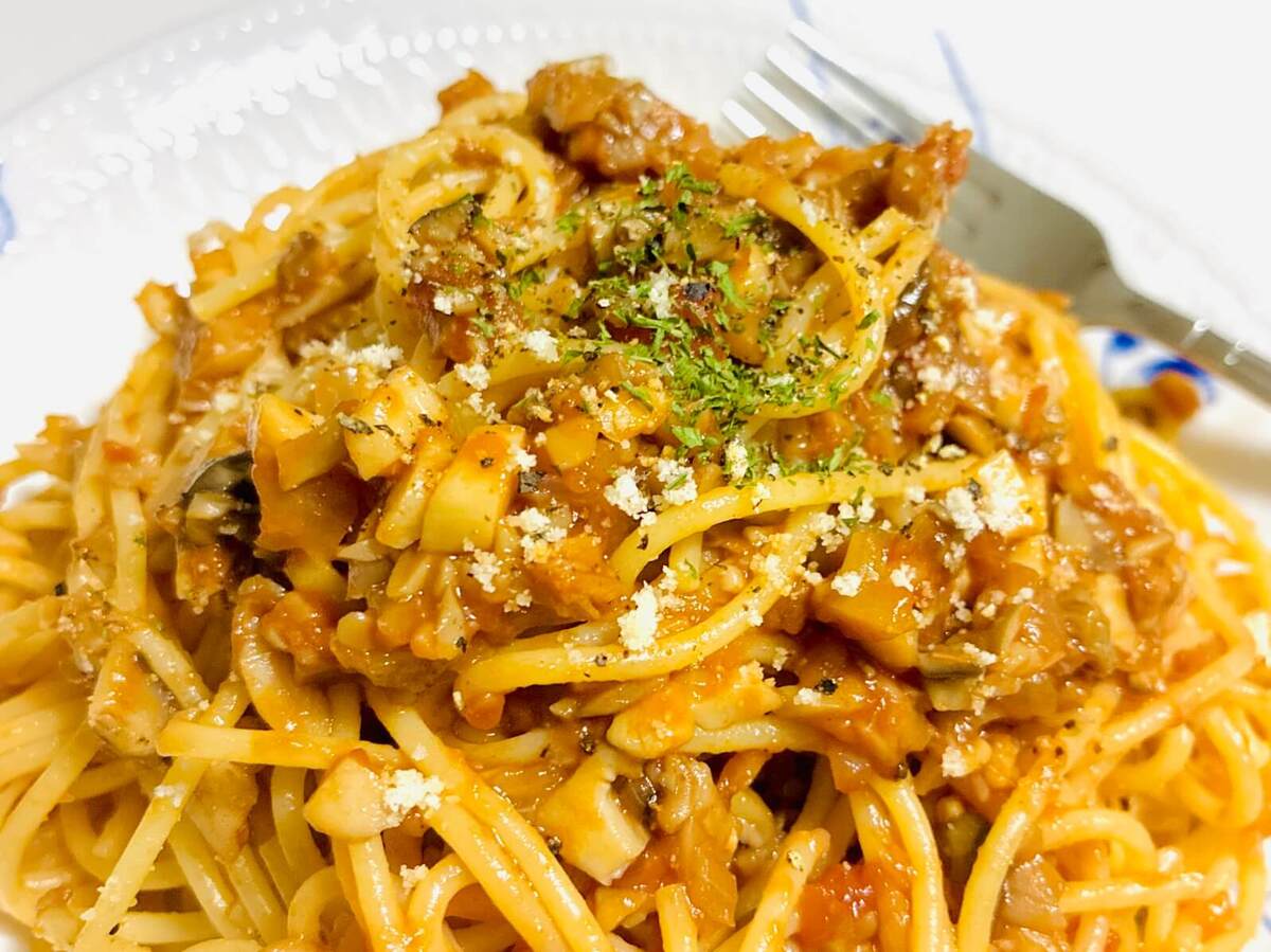 パパイズムさん「きのこで作るミートじゃないソース」