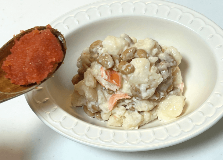納豆創作料理 夏豆さん「明太子と納豆のポテサラ」