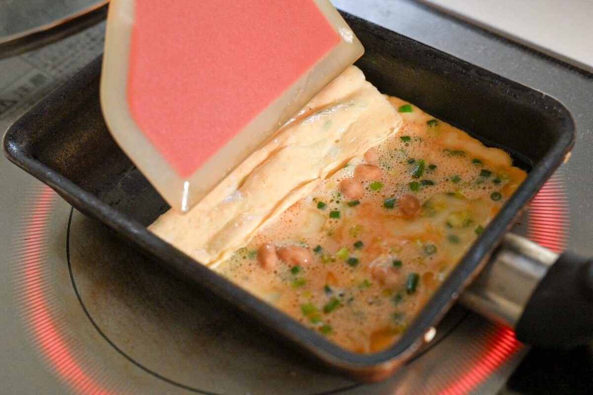 「納豆卵焼き」のレシピ