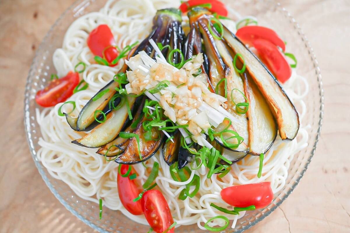 揚げなすそうめん