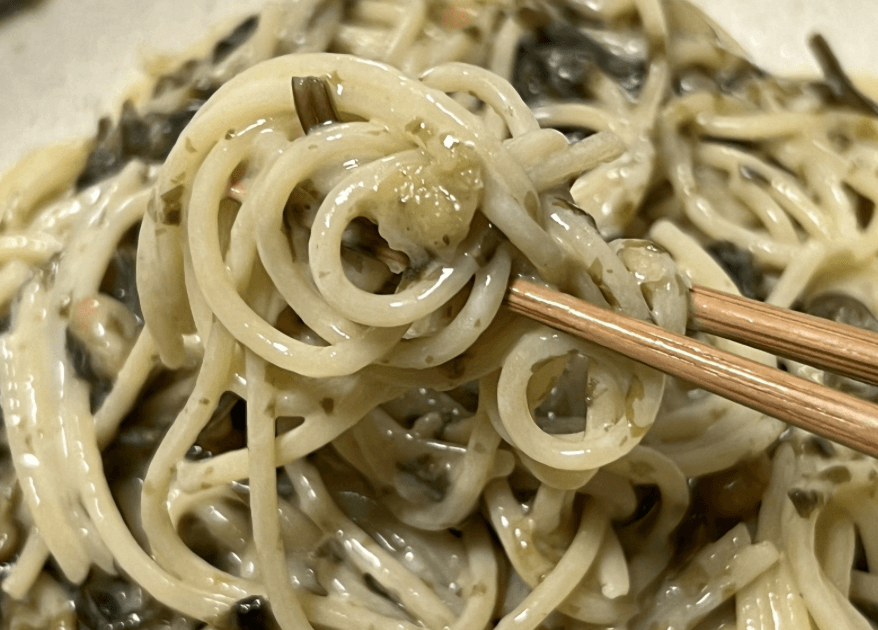 夏見奈央子さん「納豆と海苔のパスタ」