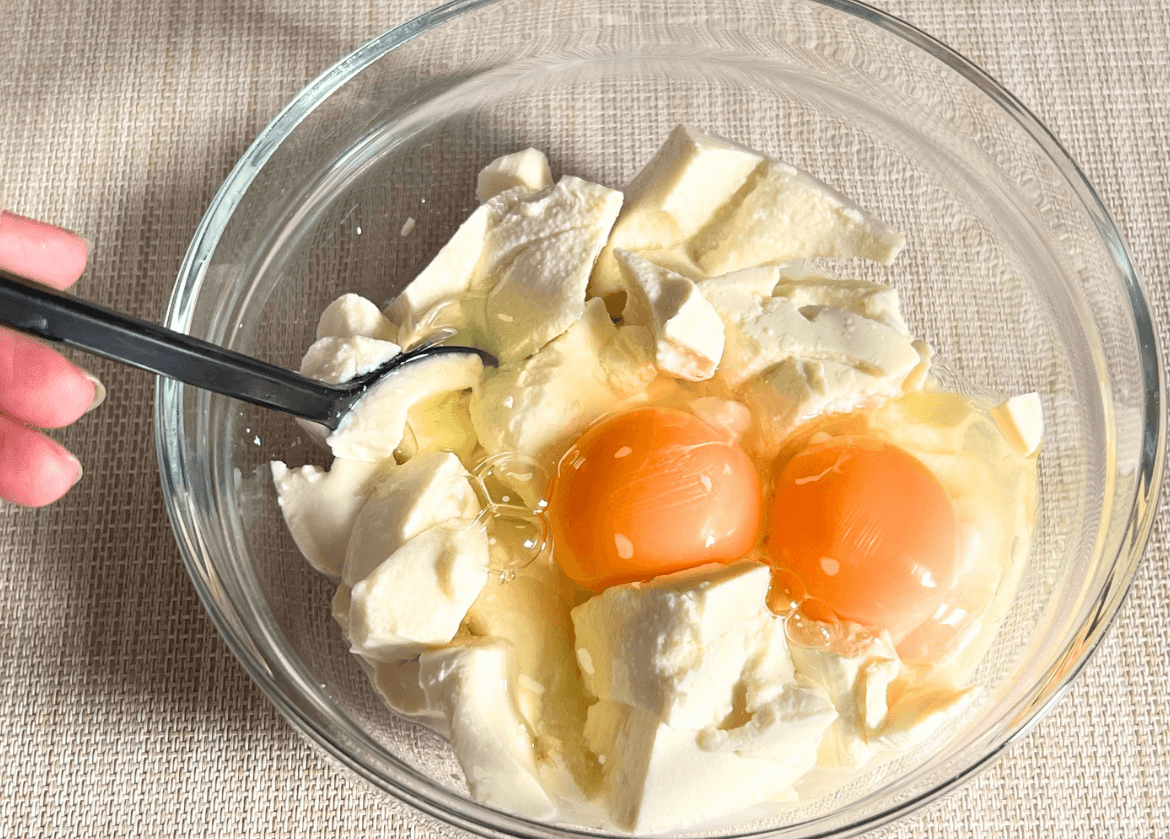 「卵と豆腐のふわふわ中華風」