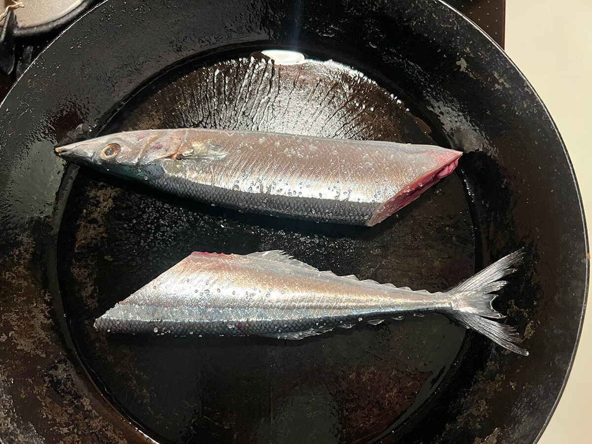 サンマの塩焼き＆炊き込みご飯