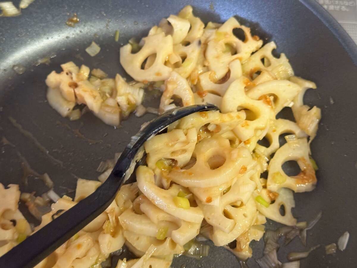 れんこんのねぎ味噌焼き
