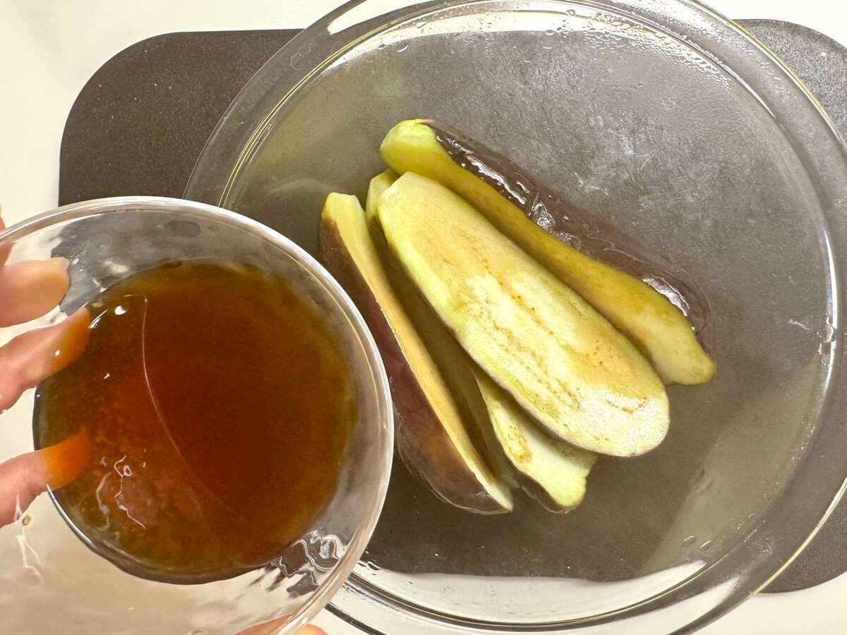 レンチン5分 なすの煮浸し