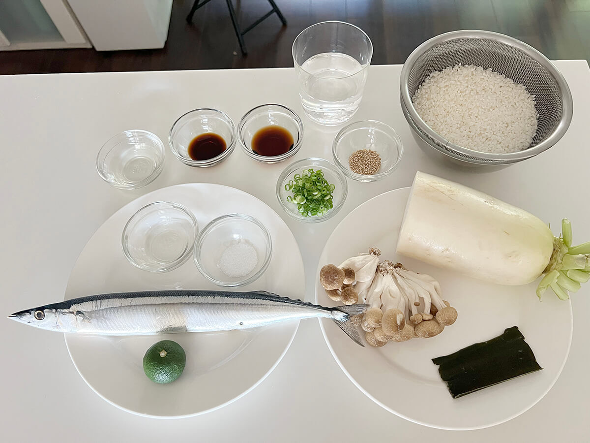 サンマの塩焼き＆炊き込みご飯