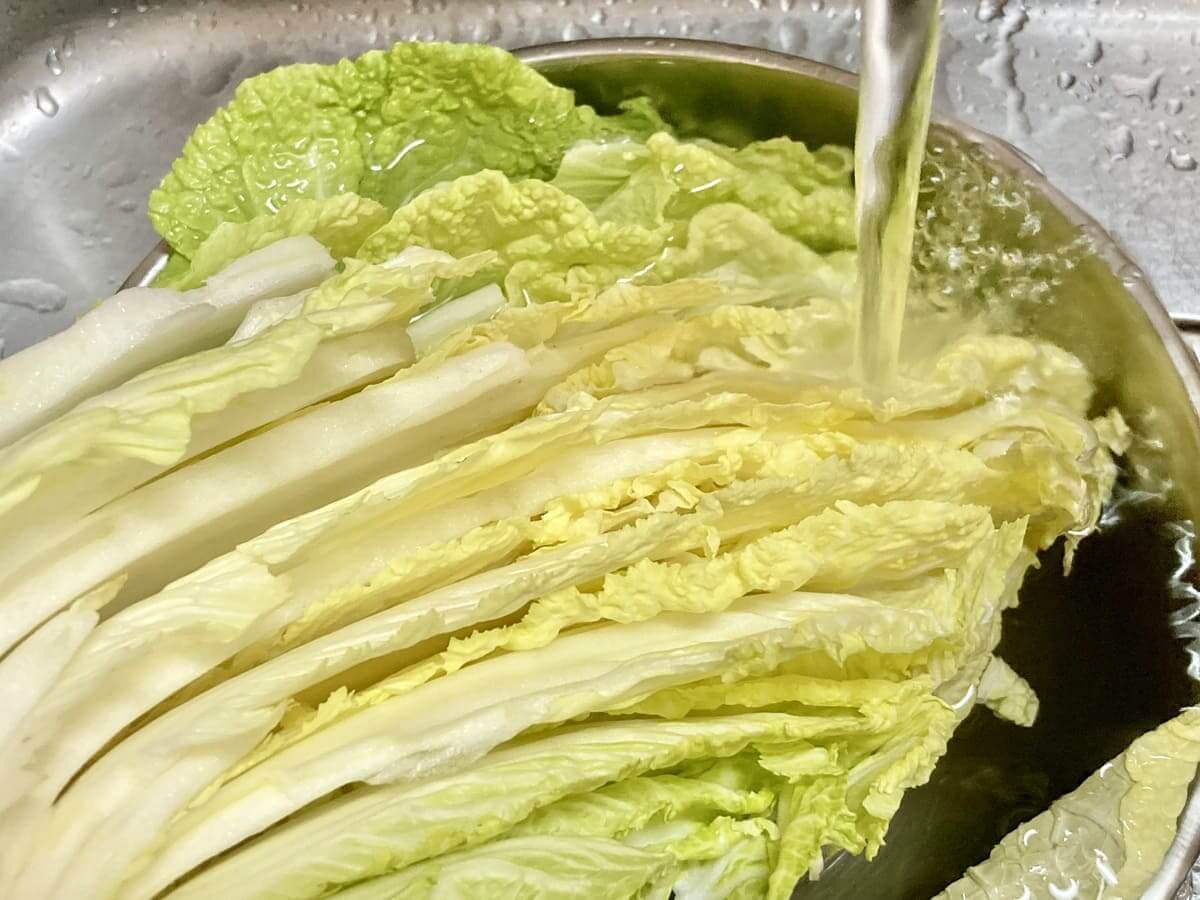 正しい白菜の洗い方