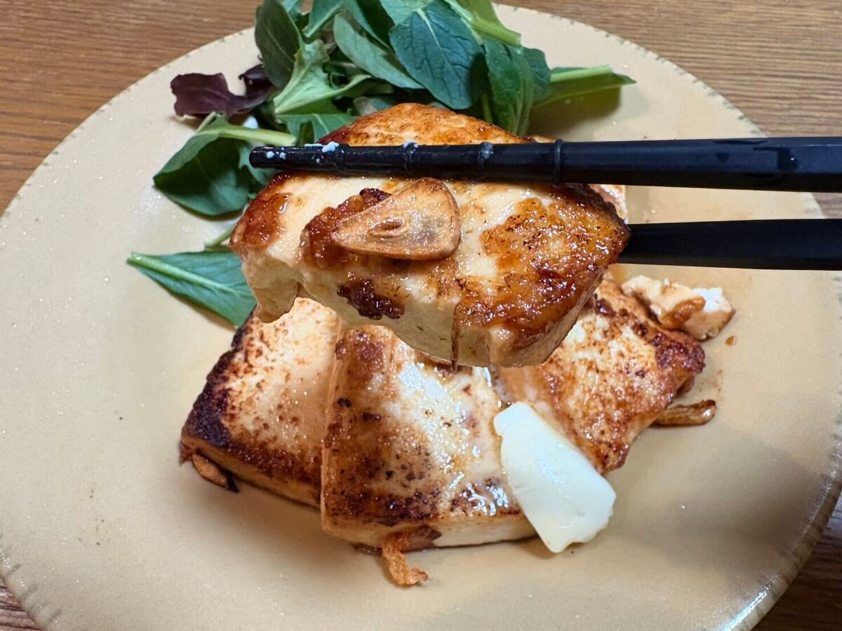 豆腐のしぼ生ステーキ