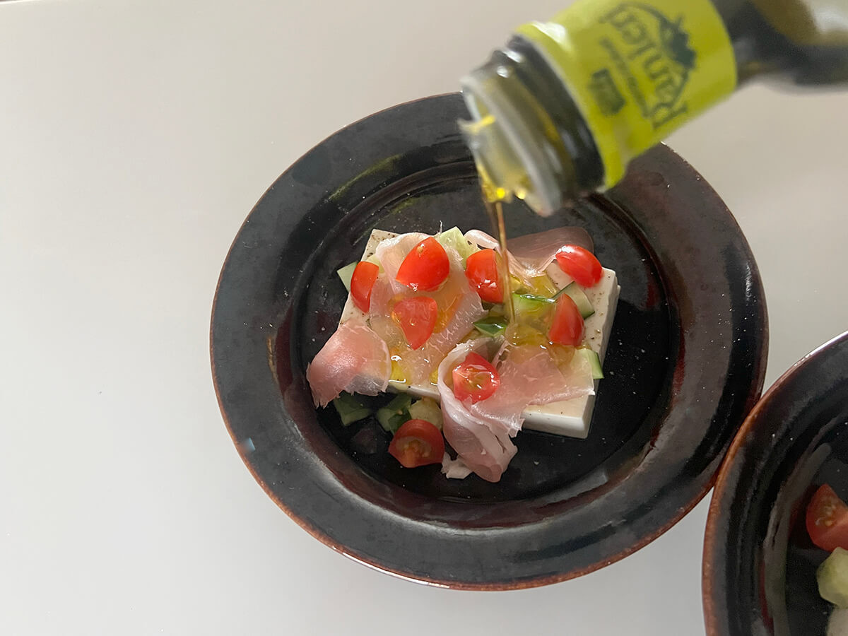 生ハム冷ややっこ