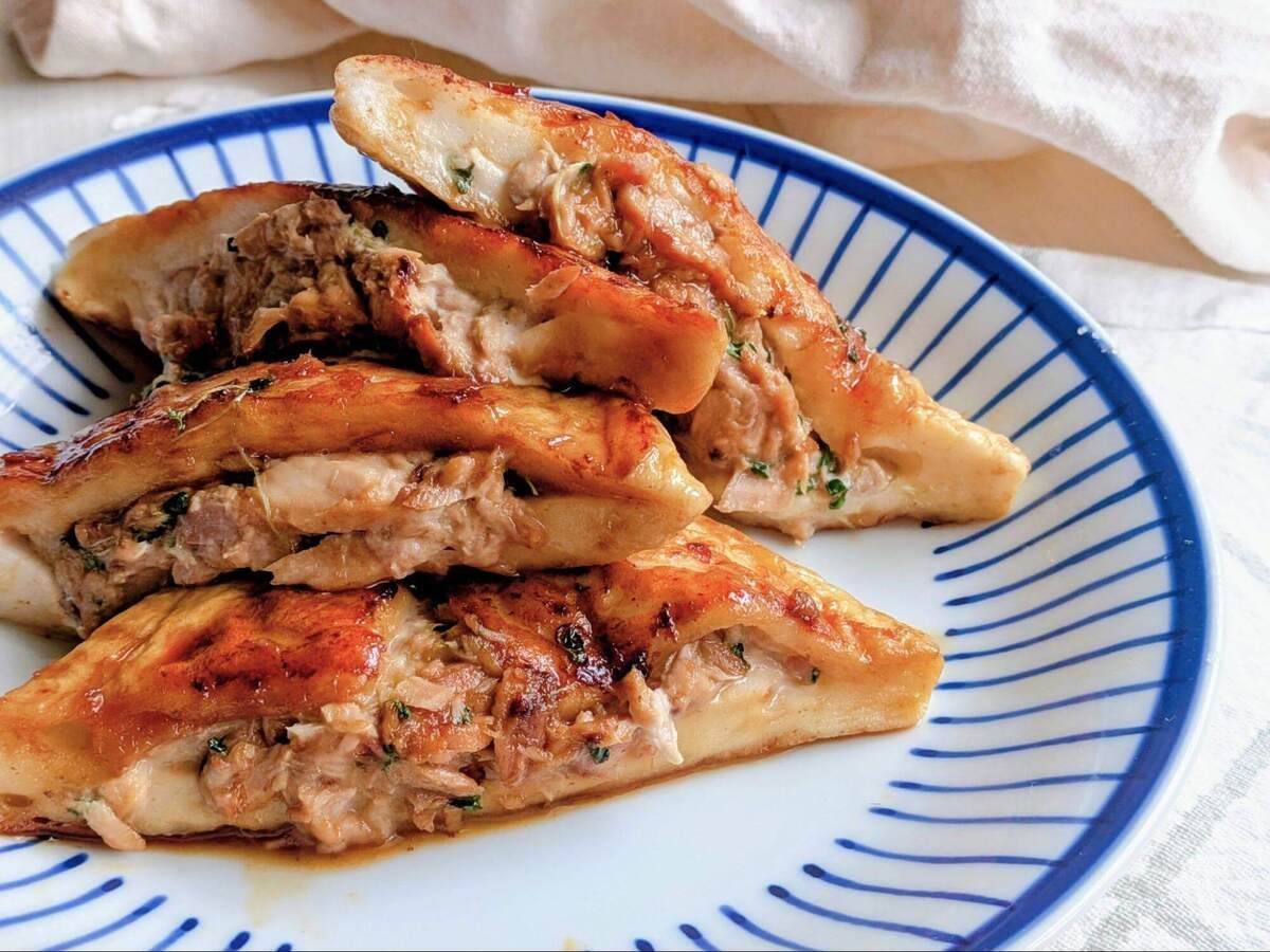 村上農園さん「ツナマヨはんぺん焼き」のレシピ
