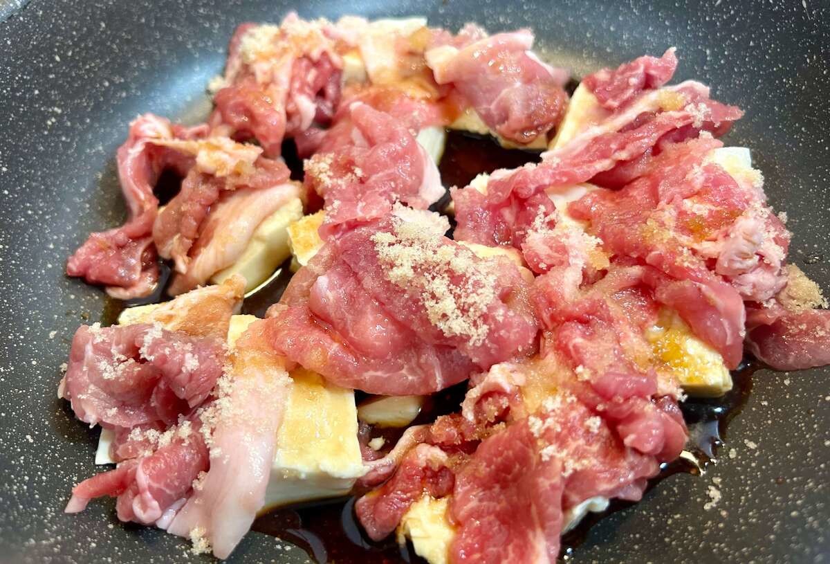 豚こま豆腐すき煮