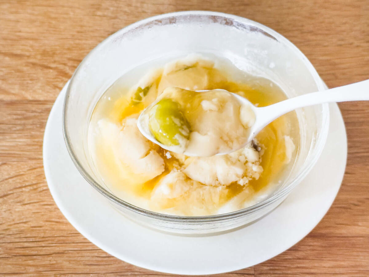 トップバリュのベストプライス「冷やし茶碗蒸し豆乳仕立て」