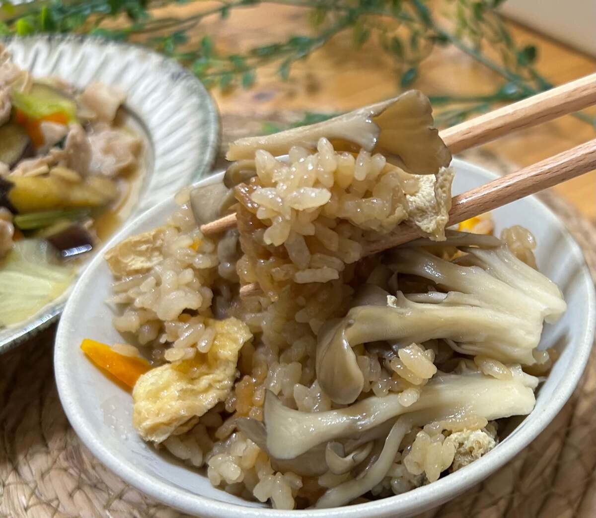 キッコーマン公式「まいたけご飯」のレシピ