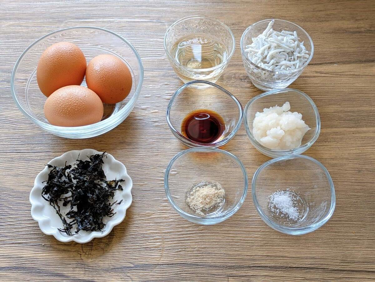 目黒蓮さん「しらすと海苔の玉子焼」のレシピ