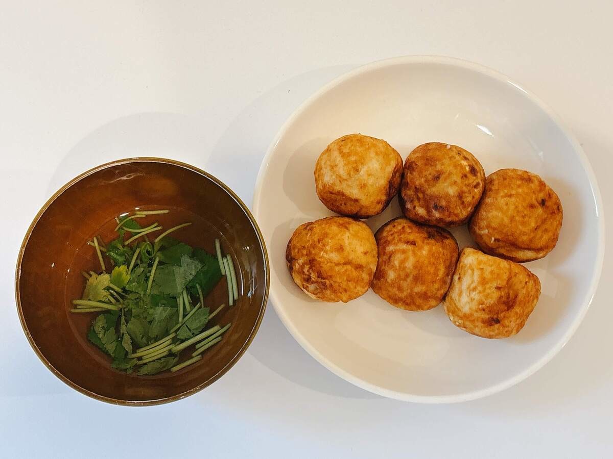 冷凍たこ焼きで作る明石焼き