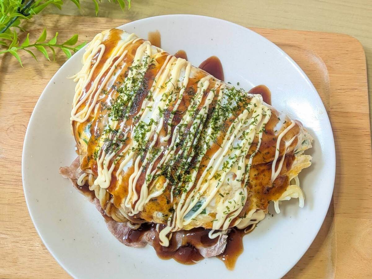 かわぴーさん「もう炒めない 爆速オムそば」