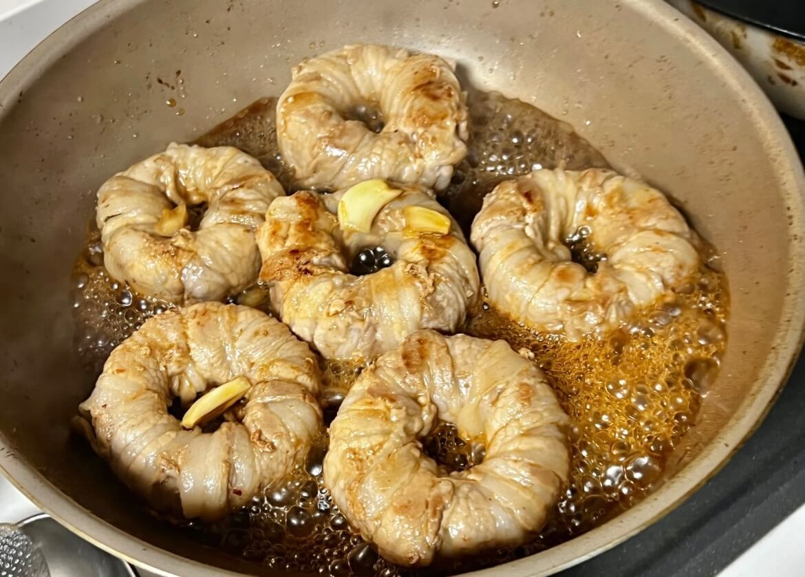 アキオさん「豚巻き大根の塔」