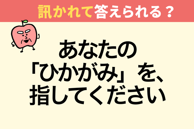 あなたの「ひかがみ」を、指してください