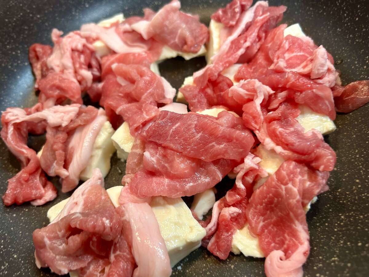 豚こま豆腐すき煮