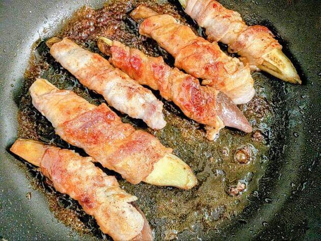 韓国風とろなすの辛旨肉巻き