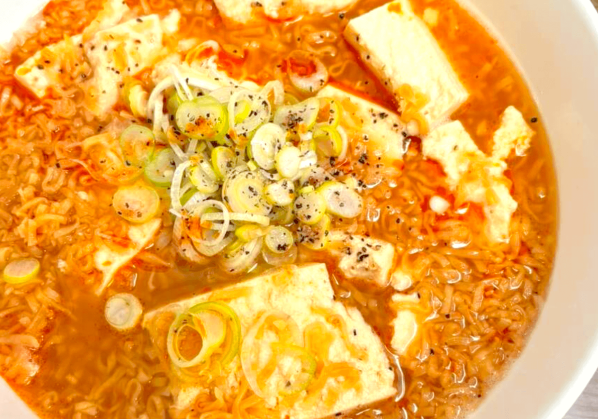 豆腐チキンラーメン