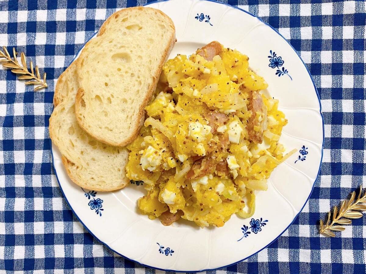 亜希さん「ヘルシー！マヨなしポテトサラダ」のレシピ