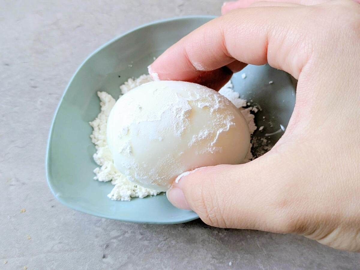 ZIP!「月見 in ハンバーグ」のレシピ