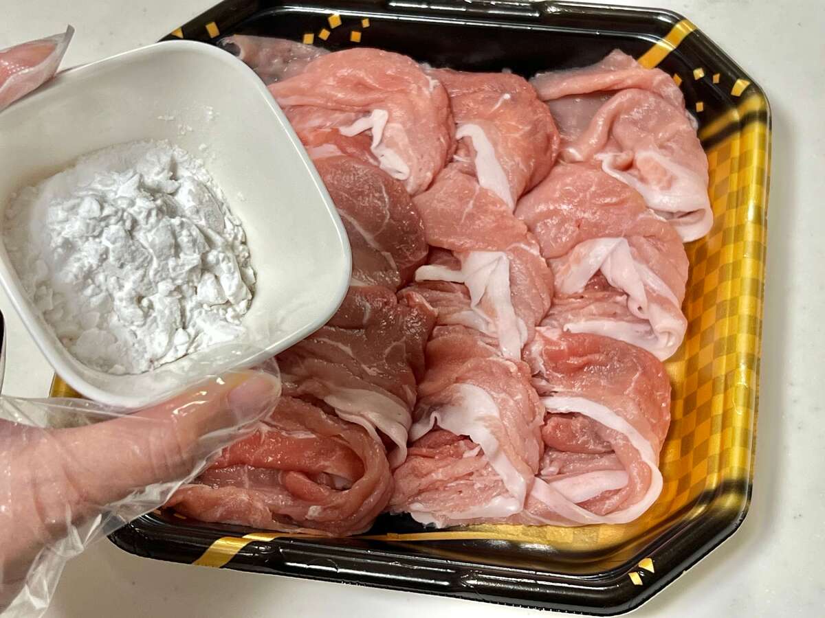 「梅キムチと長芋ソースの豚しゃぶ」のレシピ