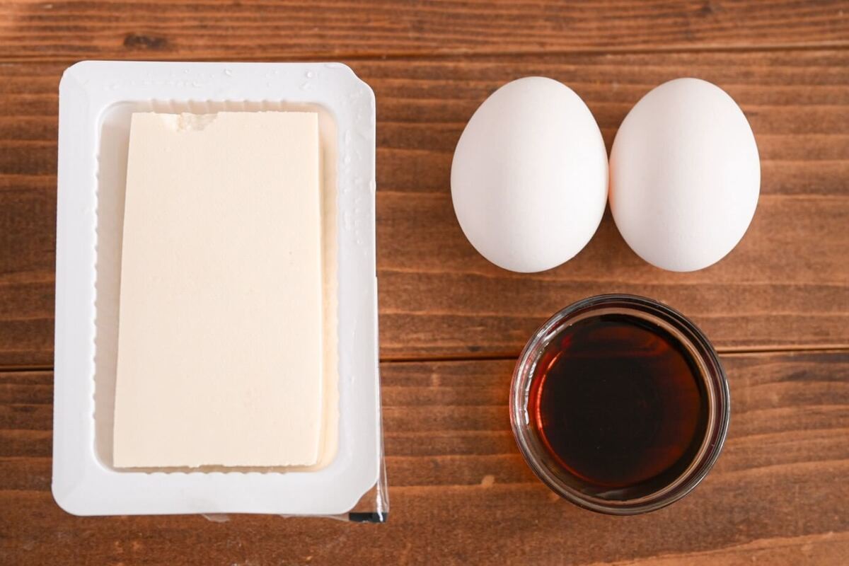 めんつゆ卵豆腐