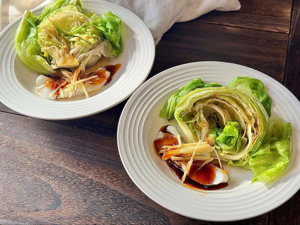 「ゆで魚と豆腐炊き込みごはん献立」