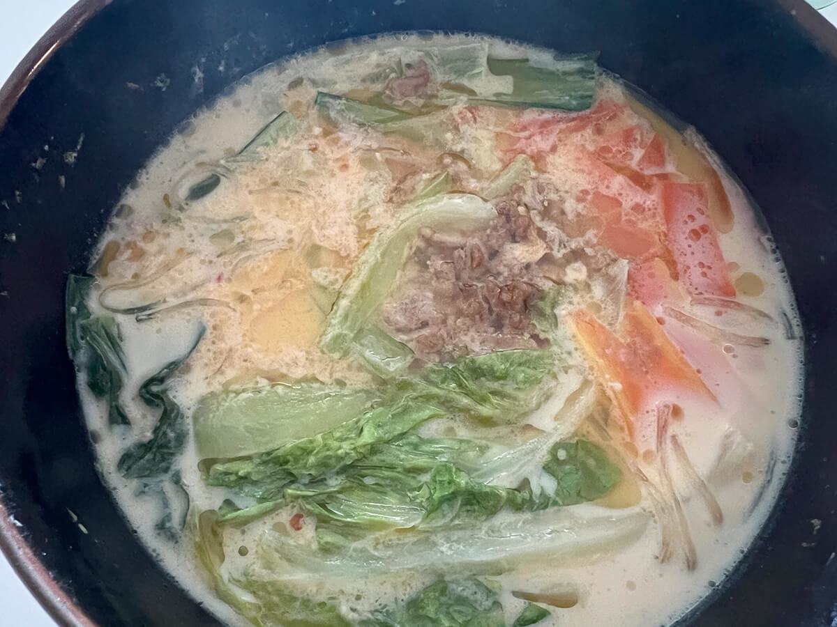 ZIP!で紹介「豆乳春雨担々麺」