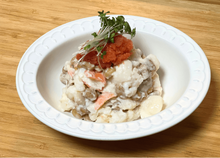 納豆創作料理 夏豆さん「明太子と納豆のポテサラ」