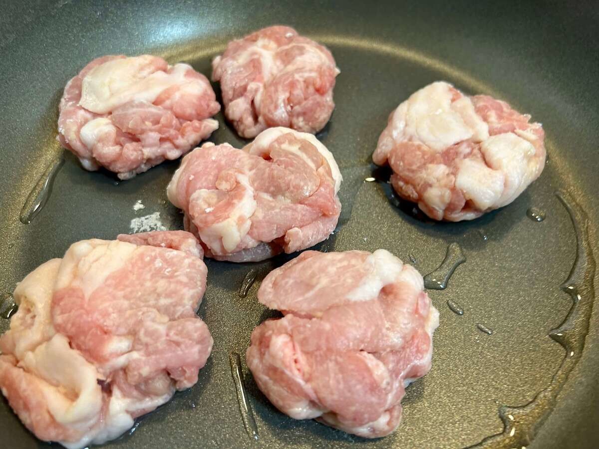 豚こまの照り焼きステーキ風