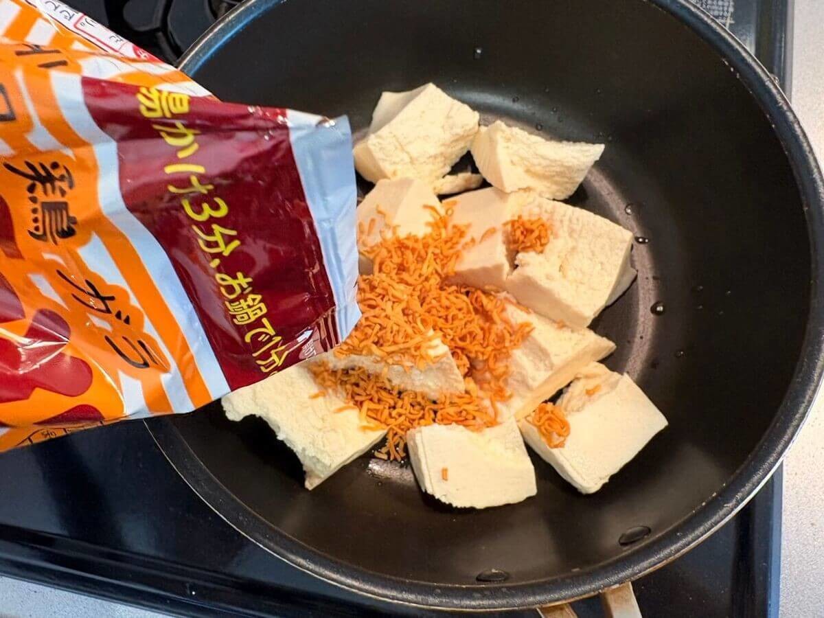 豆腐チキンラーメン